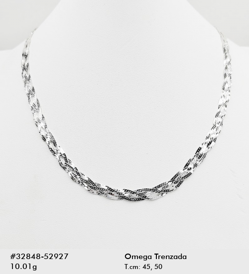 Omega trenzada gruesa 45 cm