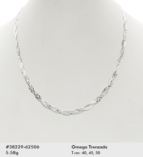 Omega trenzada dos hilos 45 cm