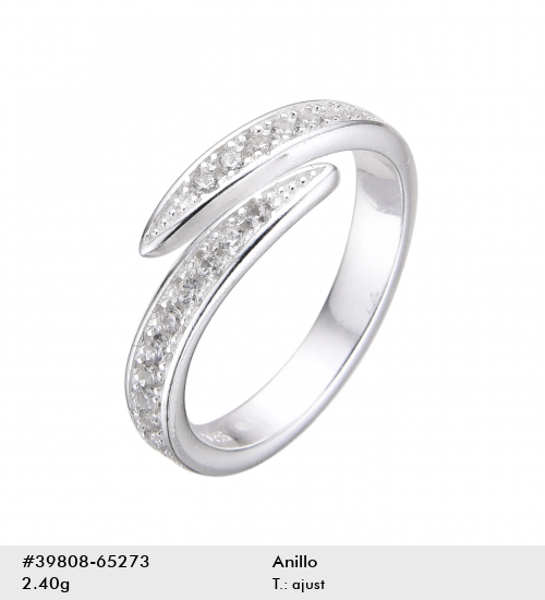 Anillo envolvente con circones