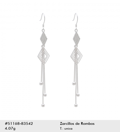 Aretes largos de rombos