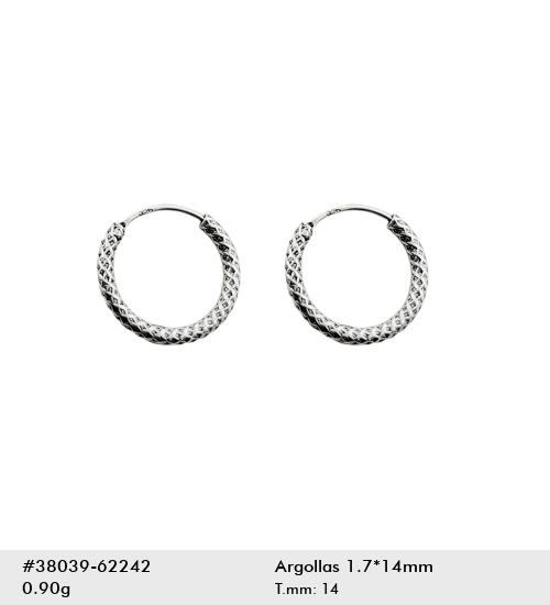 Argollas trenzadas 1.7 x 14 mm